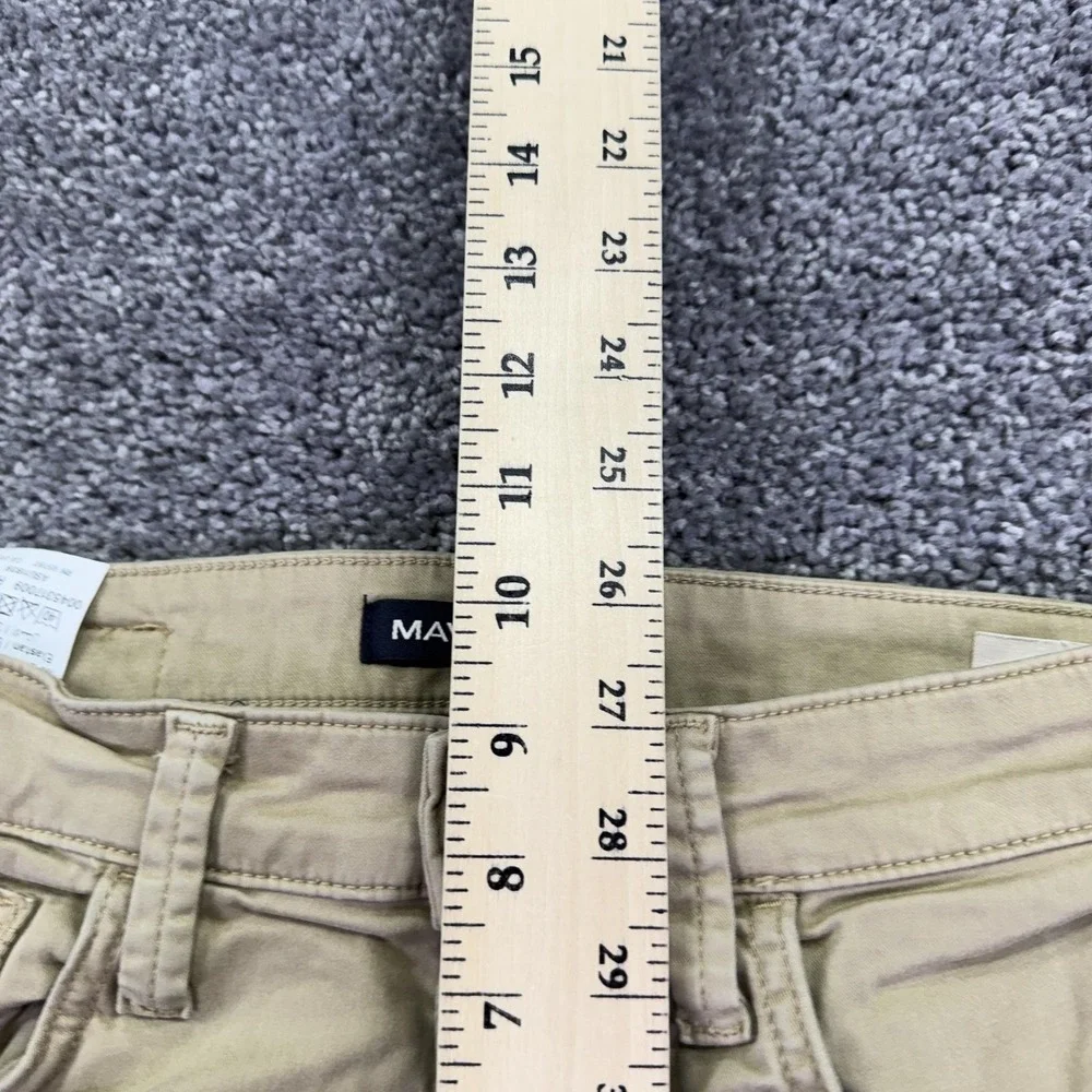Mavi Zach Jeans Mens 30x32 Beige Regular Straight Denim Stretch Logo Casual
